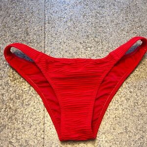 Like New! Women’s Vitamin A Red Bikini Bottom Size Medium MSRP $90